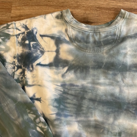 NWOT Vintage Style Blue & Green Tie Dye Neil Young 90s Crewneck Sweatshirt 🪕 - Picture 6 of 6